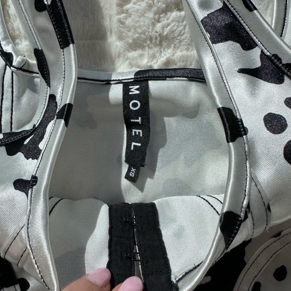 Motel Rocks Cow Print Corset - Picture 3 of 3